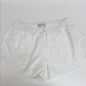 Abercrombie & Fitch White linen Women Shorts